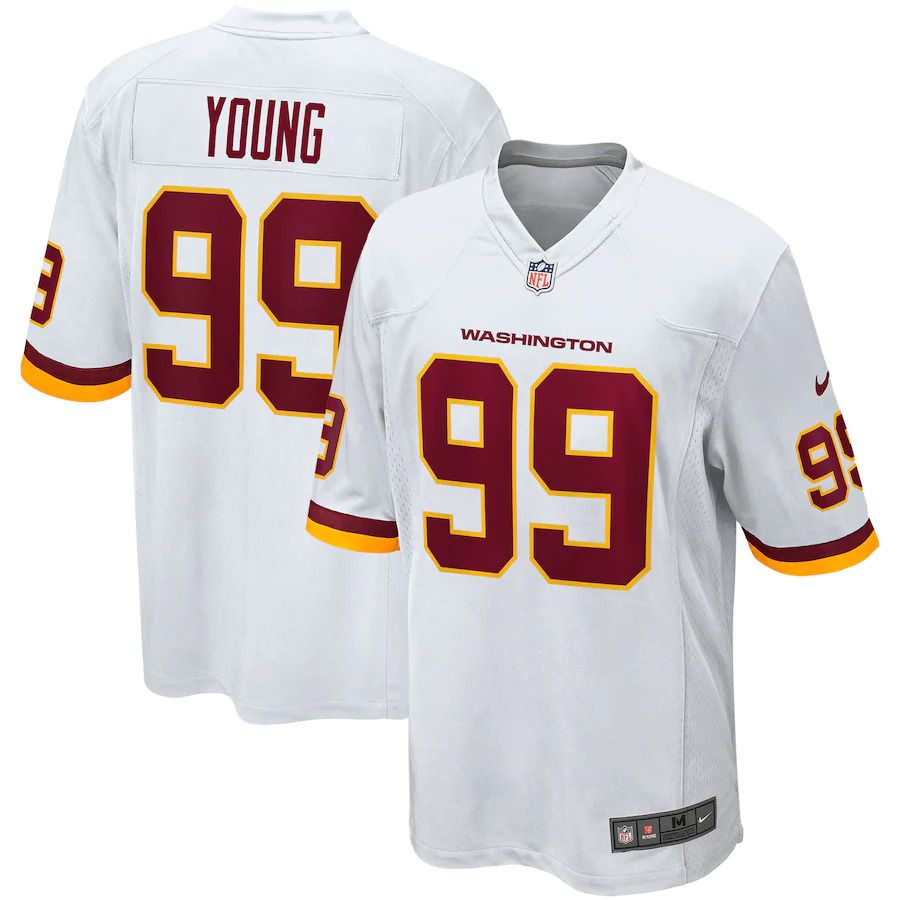 Men Washington Redskins #99 Chase Young Nike White Player Game NFL Jersey